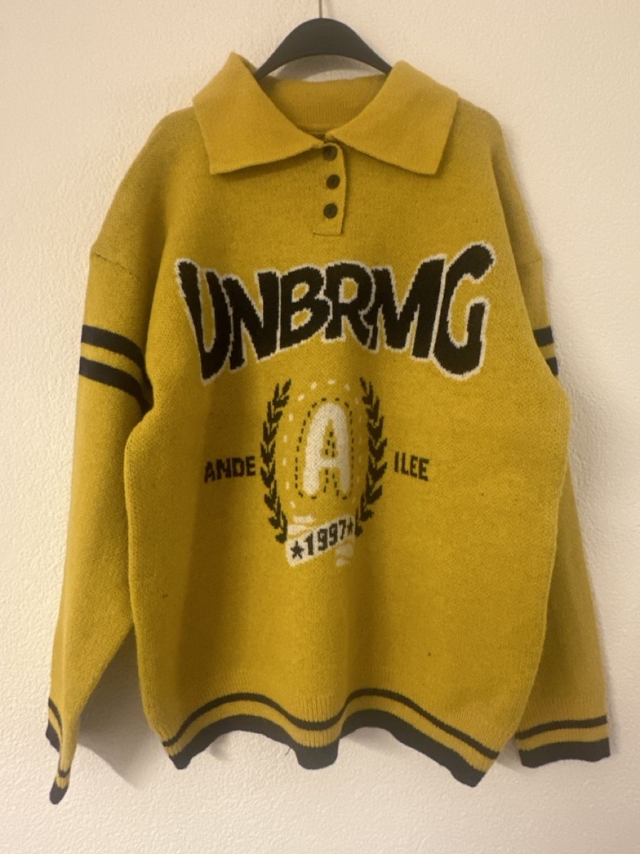 Pullover & Sweatshirts: Gelber Vintage UNBRMG Pullover Grösse L – Neu (gemäss Beschreibung) aus Solothurn von Ib1a