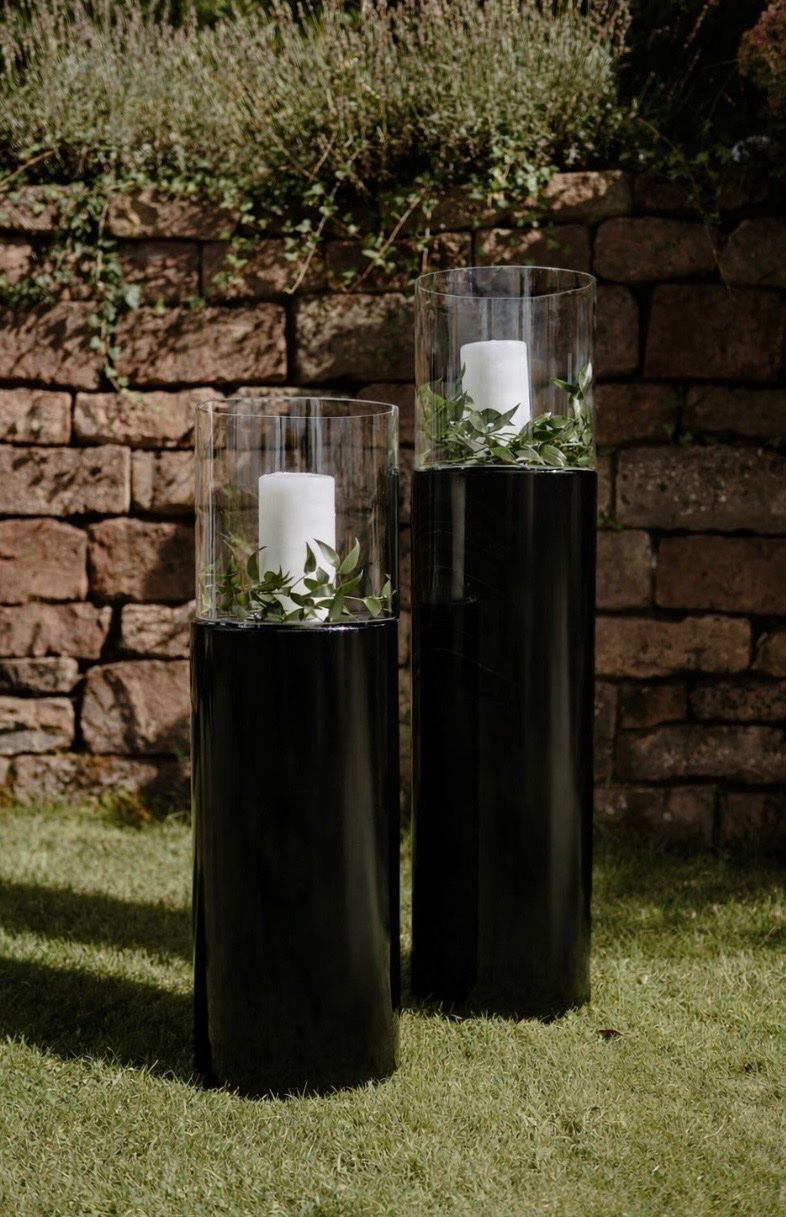 Portacandele: Windlichtsäule - 88cm - Glas/Metall - Kerzen Gartendeko – Usato da Jona venduto da Sid100