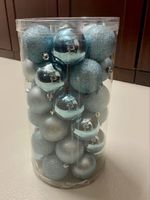 Weihnachtskugeln Set Christbaumschmuck hellblau