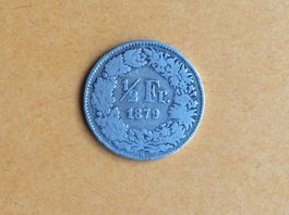 1/2 franc   1879  Rare