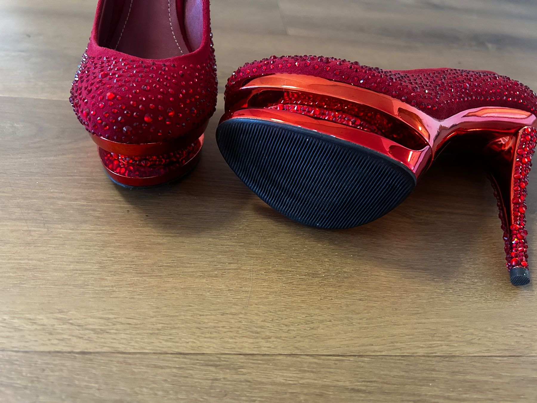 Scarpe da donna: Pleaser LUXUS DOUBLE-PLATFORM PUMPS Rot Gr 39 NEU – Nuovo e nell'imballaggio originale da Regensdorf venduto da Spyke55 8