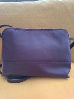 Sac bandoulière cuir violet modèle Kiomi, neuf