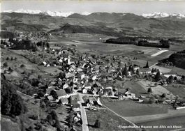 Hausen a Albis ZH Flugaufnahme Nr.5227 , ca.1950