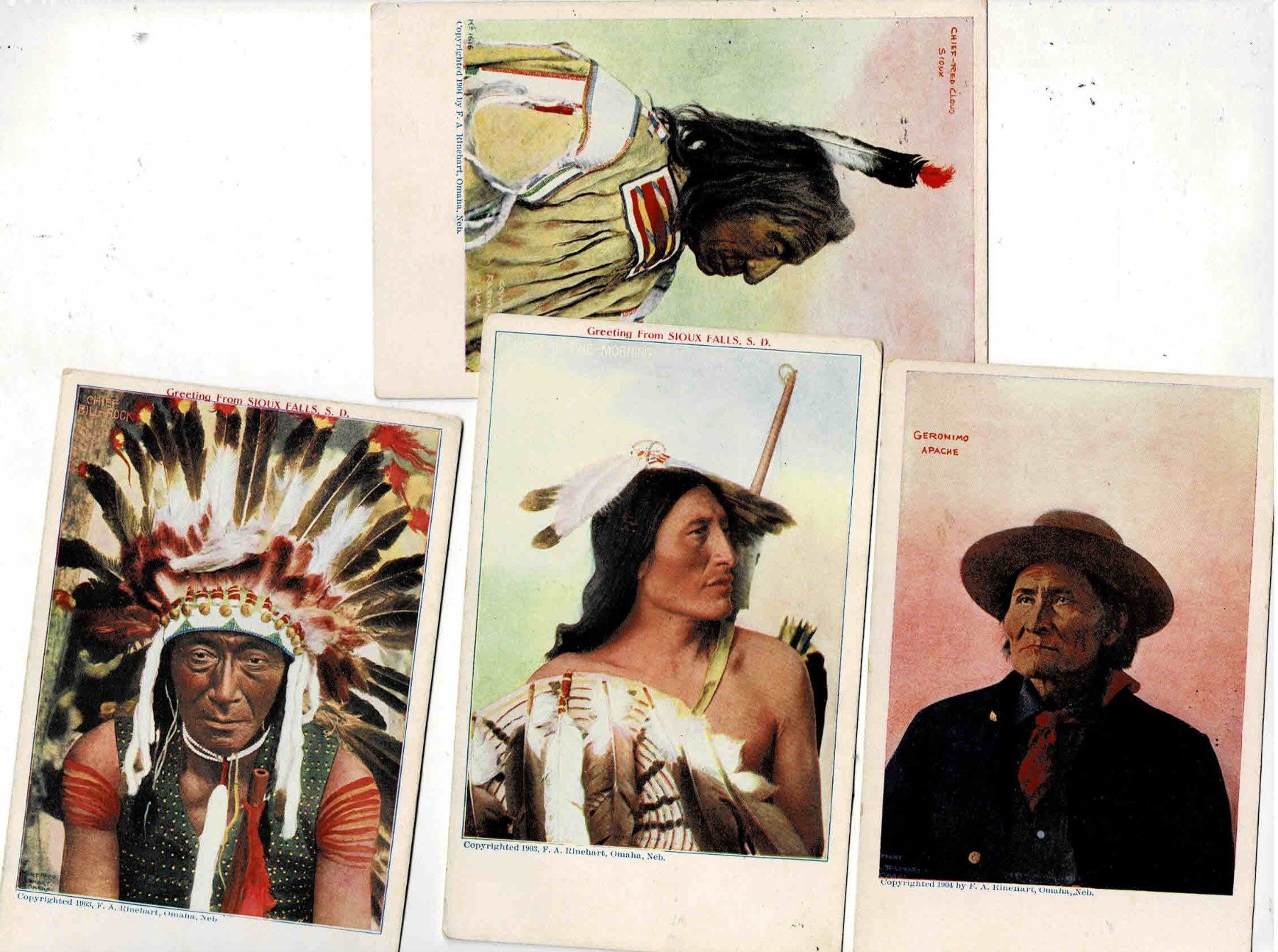 Cartoline postali: alte Indianer Karten Siuox Apache usw – Usato da Sulz AG venduto da Oberdanne8