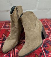 Kunst-Wildleder Stiefeletten in Taupe, Grösse 37 Neu !
