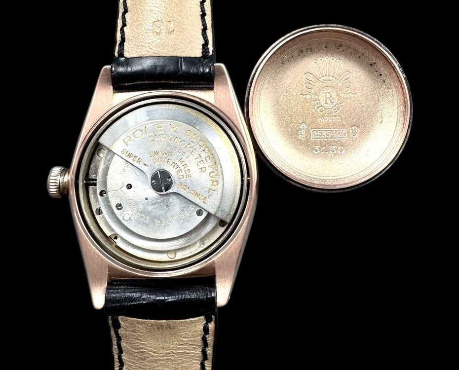 Rolex Bubble Back Vintage um 1944 14k RG Chronometer *U1160 9