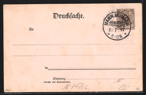 Cancelleria postale: Litho Hann. Münden, Mündener Heimatsfe – Usato da Berlin venduto da bartko-reher 1