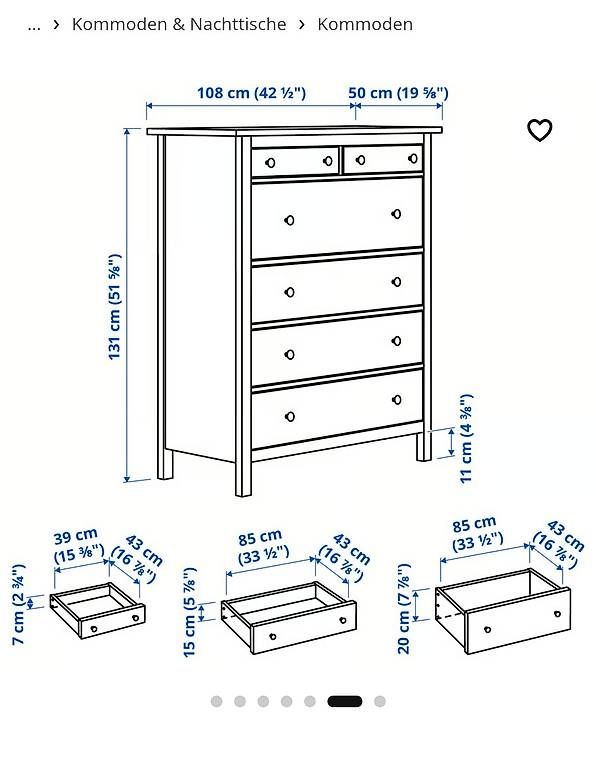 Ikea Cassettiere: HEMNES Ikea Kommode – Usato da Goldiwil (Thun) venduto da elocinsta 2