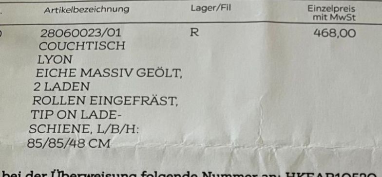 Tables: Couchtisch massiv Eiche – D'occasion à waldenburg par vr161069 6