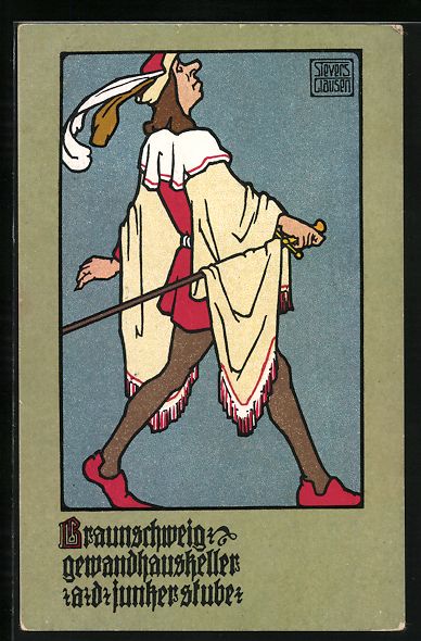 Cartoline postali: sign. Sievers Clausen: Braunschweig, Gew – Usato da Berlin venduto da bartko-reher
