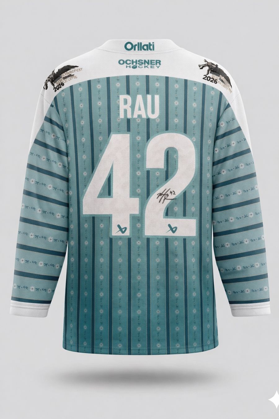 HC Fribourg-Gottéron Warm-Up Jersey 2026 – Rau #42 SIGNIERT (Gebraucht ...