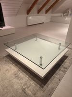 Couchtisch quadratisch Glas weiss guter Zustand