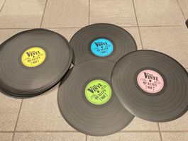 65 Tischsets Deko Schallplatte Vinyl in cooler Retro-Optik