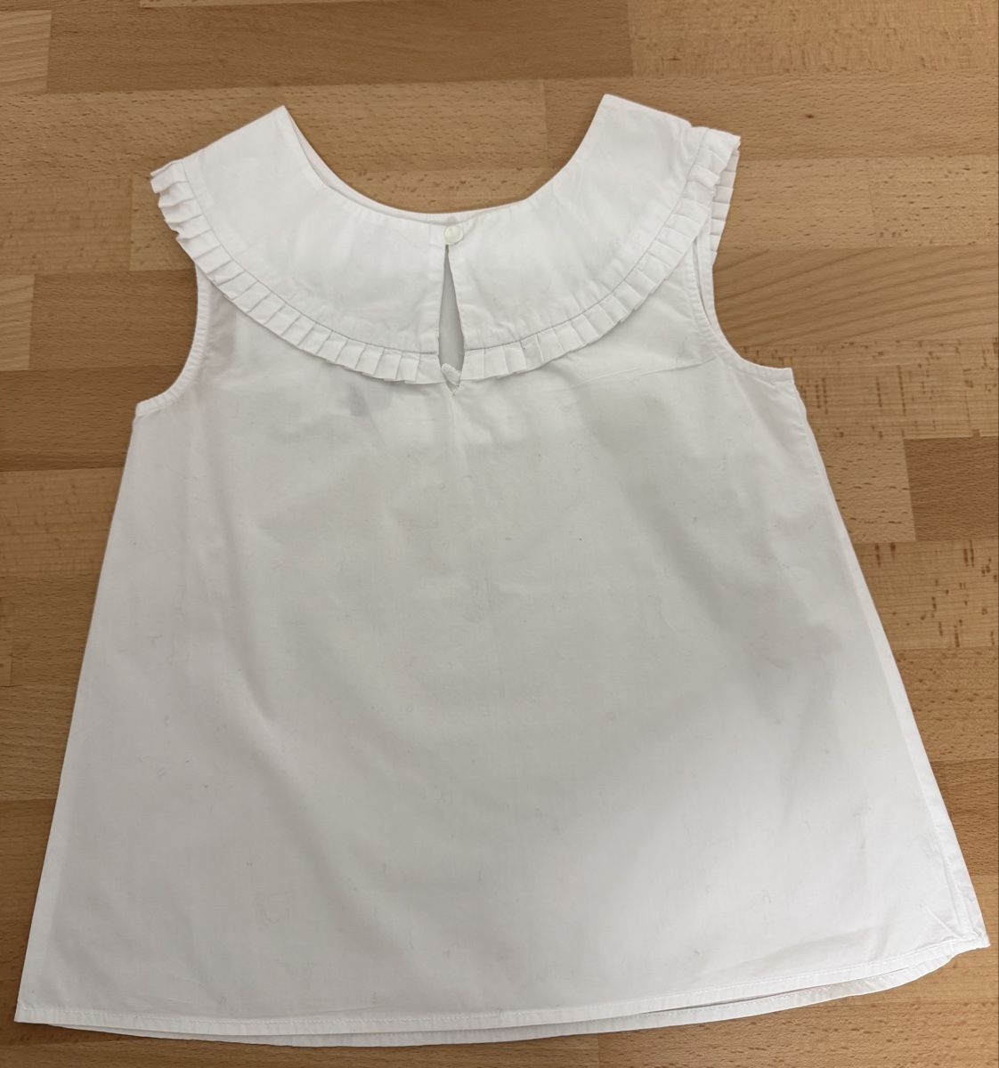 Jacadi Camicette, T-shirt & Top: Jacadi Paris, Top/Bluse, Gr. 128cm, Weiss – Usato da Riehen venduto da kat_cx85 1