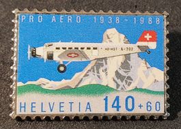 A447B - Pin Helvetia Pro Aero 50 J. JU52 / Silberig