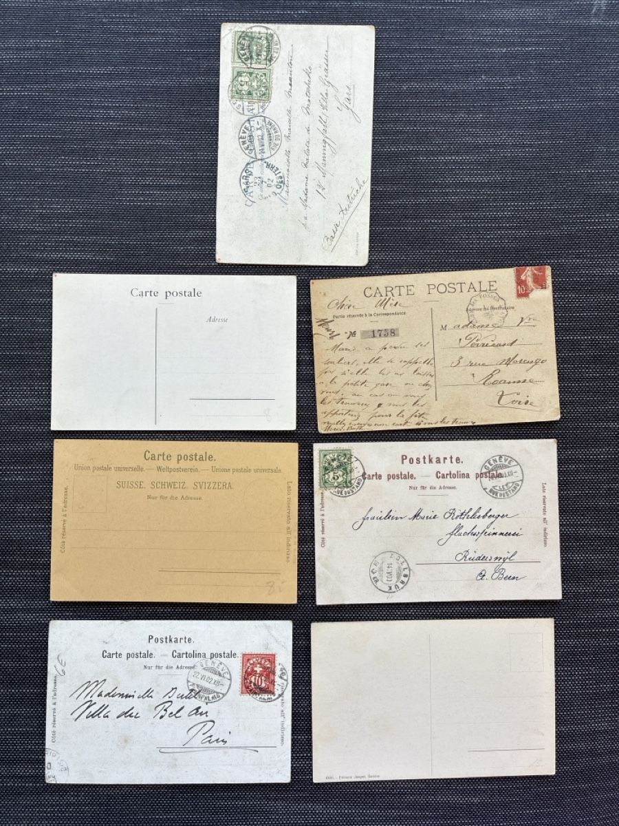 Cartoline postali: 13 Ansichtskarten Schweiz von Genf GE – Usato da Oftringen venduto da Cla.vD.74 1