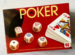 Poker-Spiel, Karten-Würfeln- und Becher