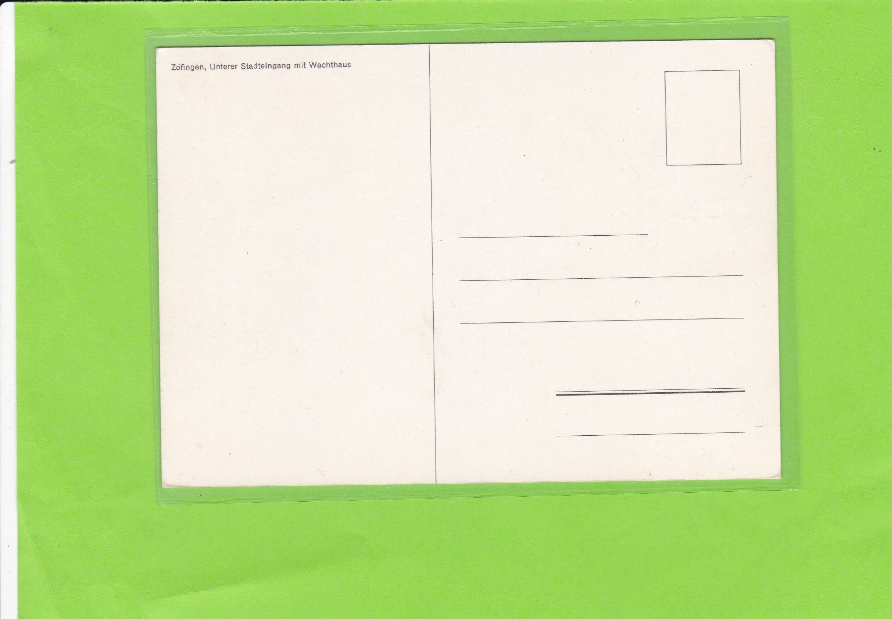 Cartoline postali: Zofingen-unterer Stadteingang – Usato da St. Peterzell venduto da neckertal 1
