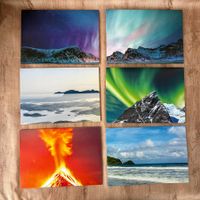 6 C6-Couverts im günstigen Set / Berge / Upcycling