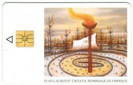Telefonkarte Kroatien C13 Olympisches Feuer