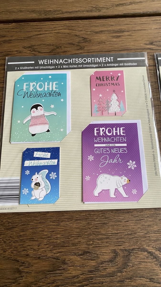Cartoline: Weihnachtskarten-Set, neu & OVP, Grusskarten, Anhänger Mini – Nuovo e nell'imballaggio originale da Hochwald venduto da _biene_ 5