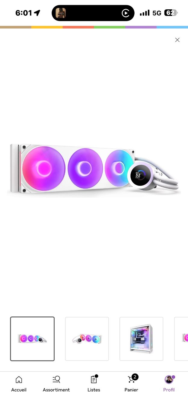 Componenti elettronici: AIO NZXT Kraken Plus Blanc 360mm Watercooling – Usato da Lausanne venduto da mal_2nl5