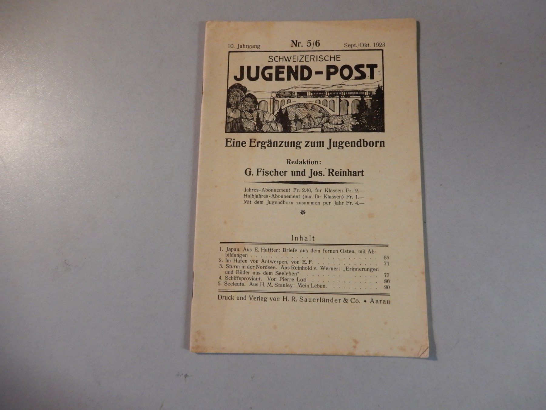 Riviste & Magazine: Schweizer Jugendpost, Nr 5/6 Sept./Okt. 1923 – Usato da Erstfeld venduto da Mario_boe0