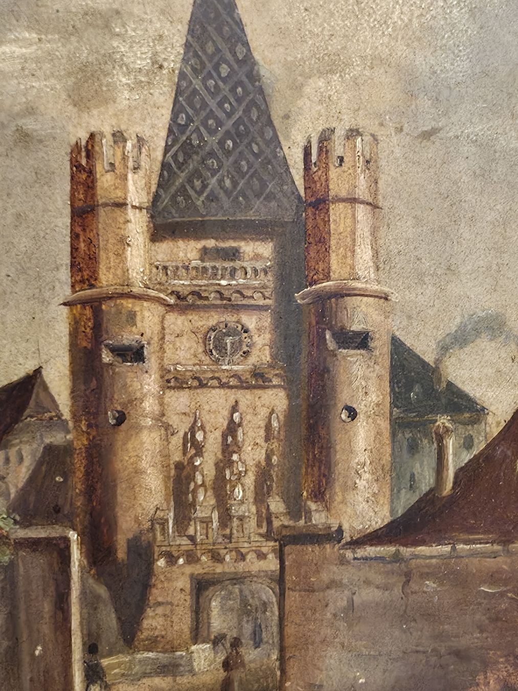 Gemälde: Antikes Ölbild Basler Spalentor Biedermeier – Gebraucht aus Liestal von KellosLuckyCharms 1