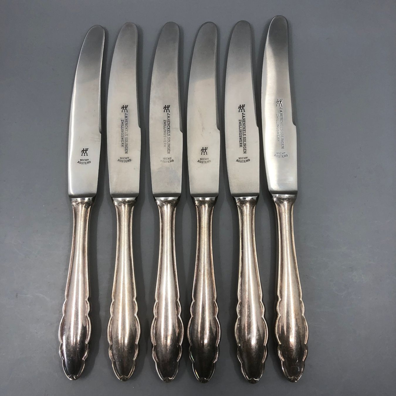 Zwilling Posate: 6 Dessertmesser versilbert Zwilling – Usato da Basel venduto da Tiabeanie 1