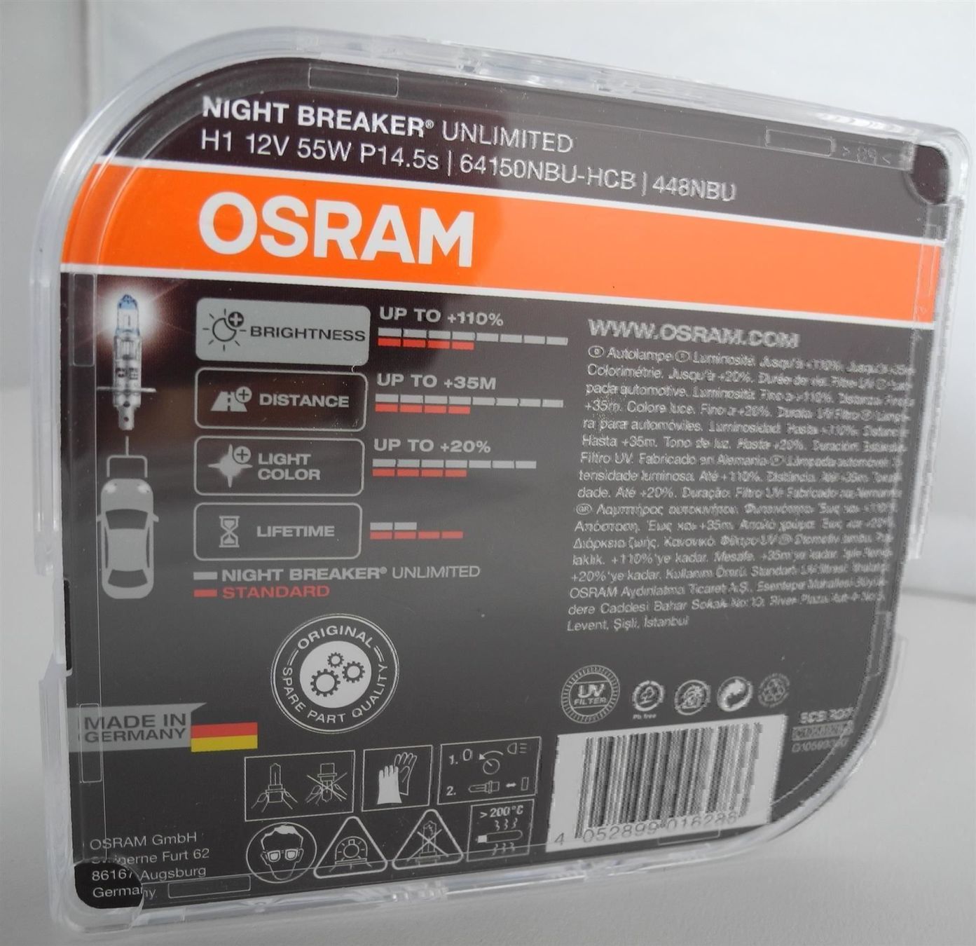 Osram Lampade: Osram H1 Night Breaker Unlimited – Nuovo e nell'imballaggio originale da Kottwil venduto da Crazyrolf 1