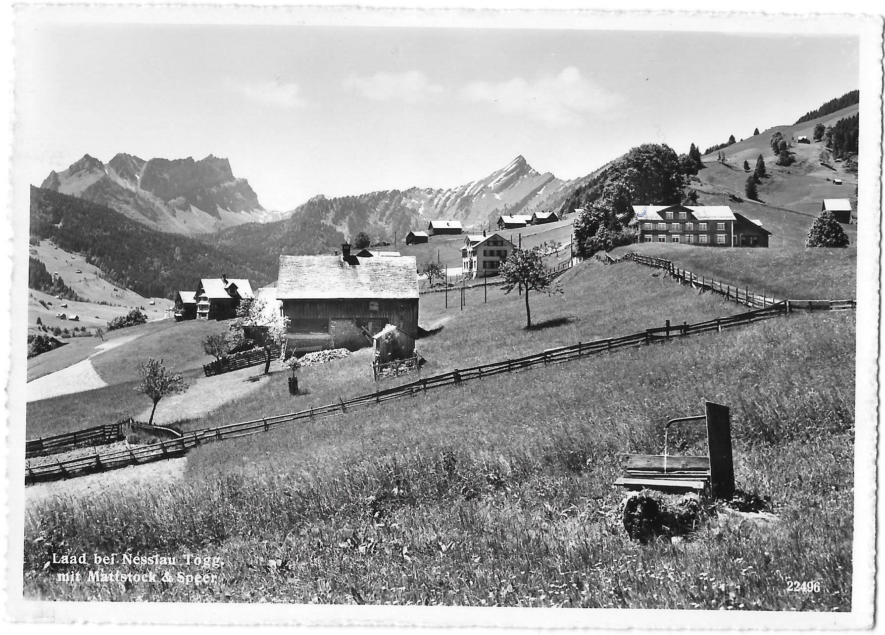 Cartoline postali: Laad bei Nesslau Teilansicht – Usato da Olten venduto da clotaldi