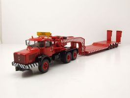 Berliet TB 015 M3 6x4 LKW Tiefladesattelzug 1960 rot / weiss