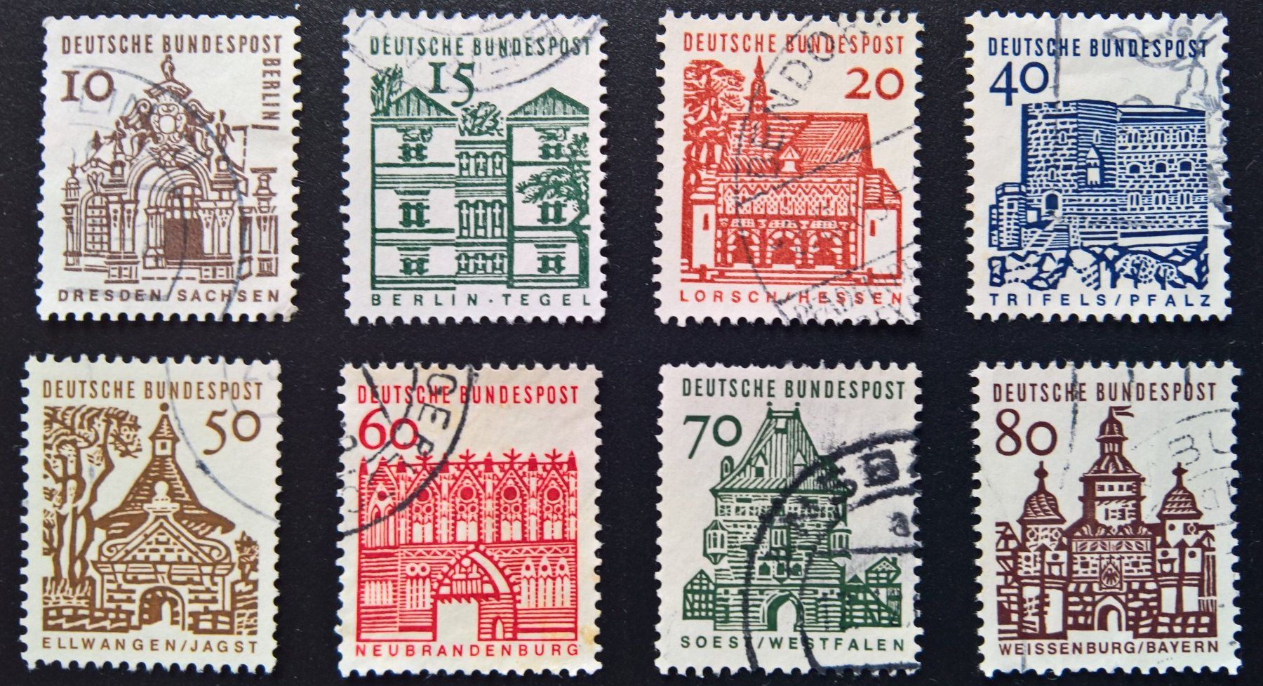 Tutti i francobolli: Deutsche Bundespost 1964 Satz gestempelt – Usato da Lohn-Ammannsegg venduto da konstrwu