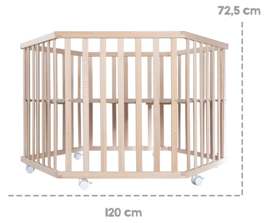 Parcs & barrières de sécurité: Roba Laufgitter 6-eckig, höhenverstellbar, aus Holz – D'occasion à Zumikon par finalspirit 1