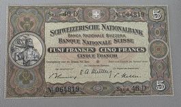 5 Fr. 20.Januar 1949 - fast UNZ, keine sichtbaren Falten.