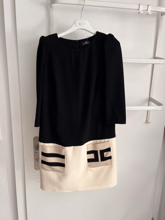 Kleid Elisabetta Franchi, Gr. 36, schwarz weiss