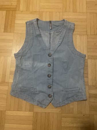Damen Weste Jeansblau knöpfbar guter Zustand Grösse S