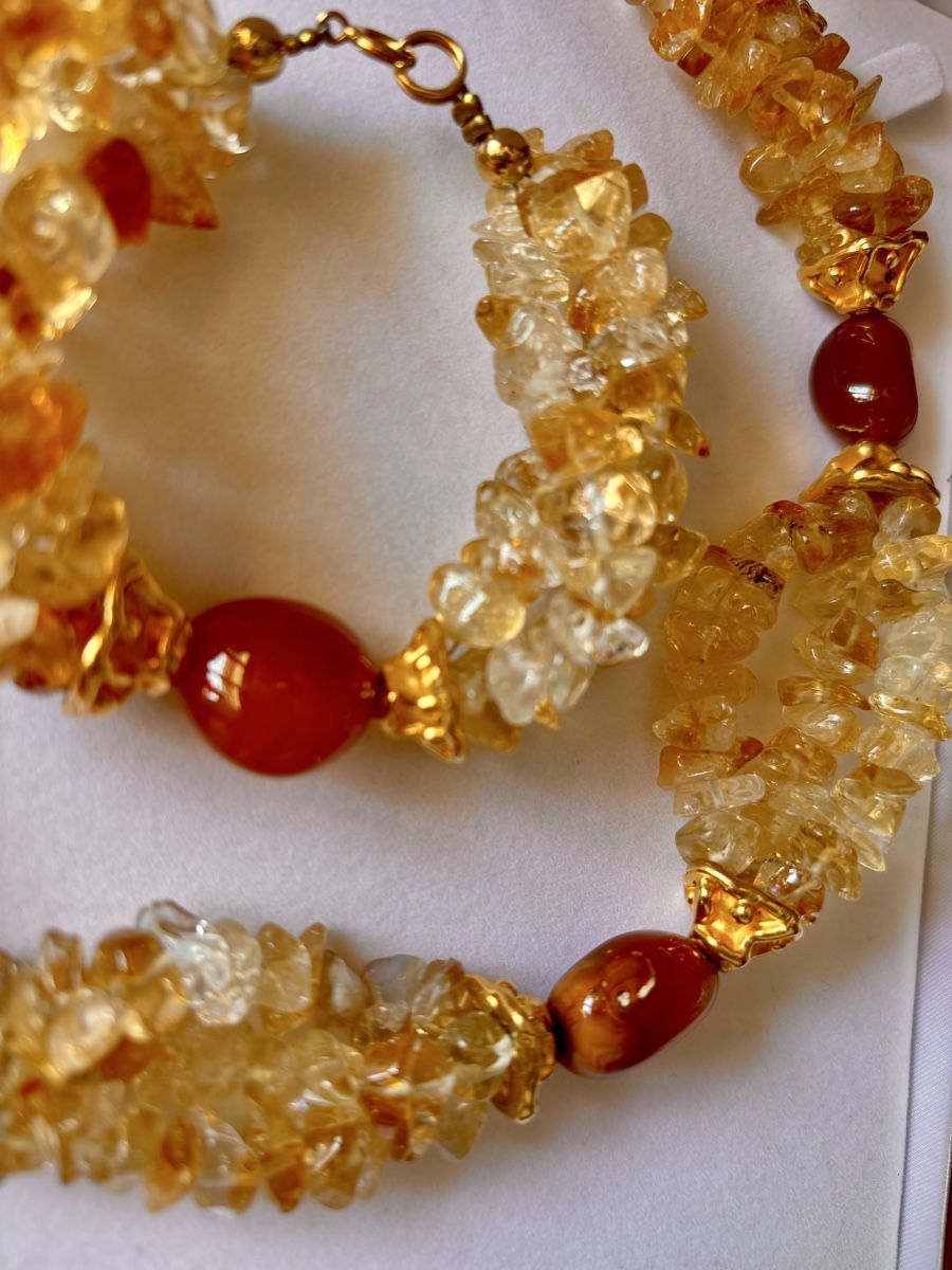 Autres bijoux: Parure in citrini e corniola – Neuf (Voir description) à Paradiso par fio_mhn6 2