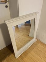Weisser Wandspiegel mit Ablage, Shabby Chic Stil ca 80cmx80
