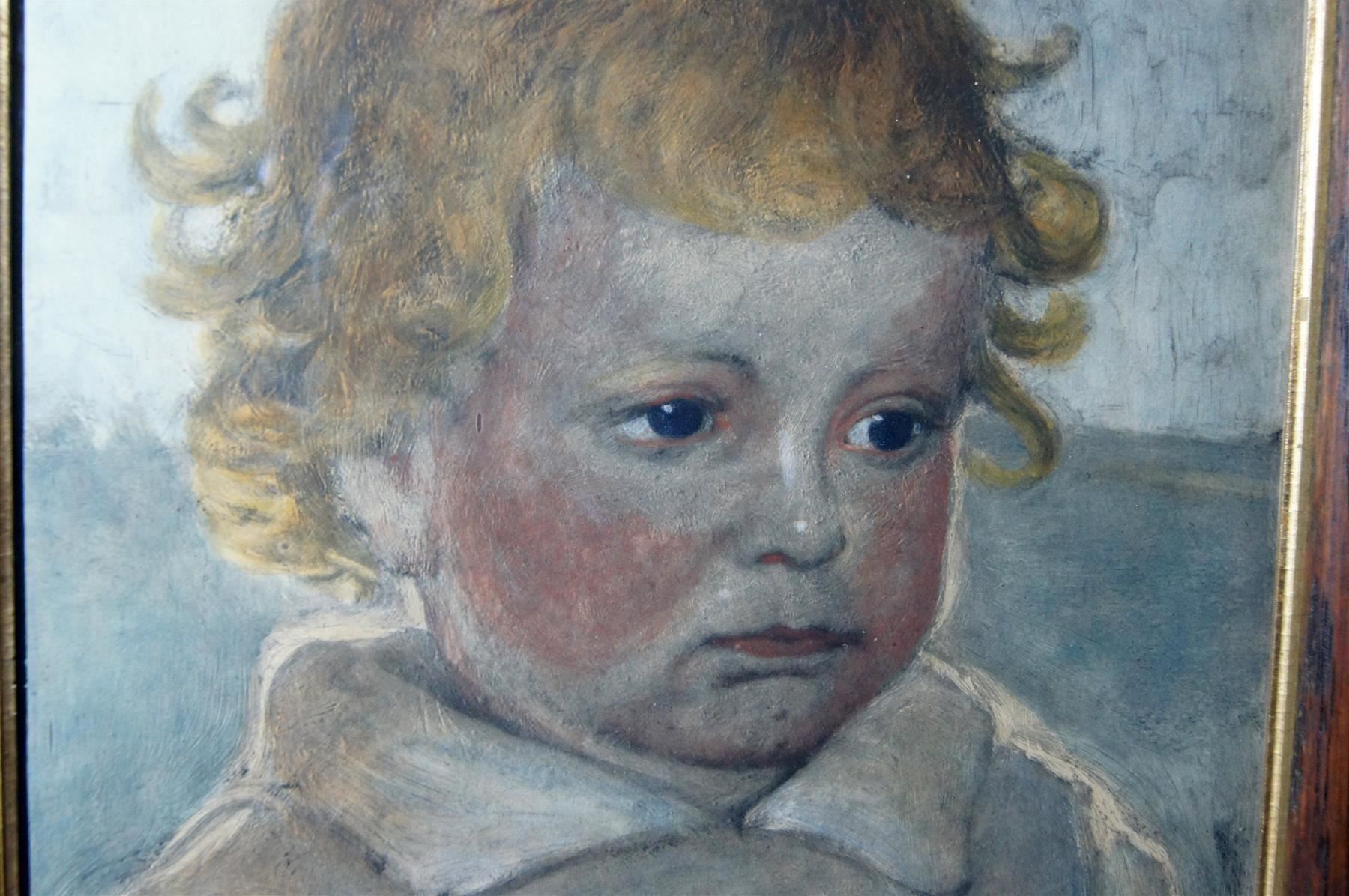 Gemälde: Anmutiges Kinderbild, wohl eines Jungen – Neu und originalverpackt aus Geroldswil von ARTEFACTO 5