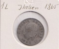 Münze 1 Lire Italien 1865
