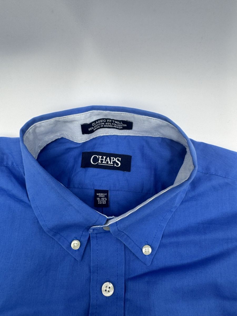 Camicie: Herren Hemd Chaps blau Langarm Grösse M gebraucht – Usato da Arnegg venduto da Pahe02 2
