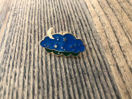 Pin Anstecker Wolke Mond Sterne Nacht