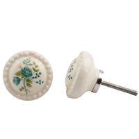 Möbelknopf Blume creme DM=40mm
