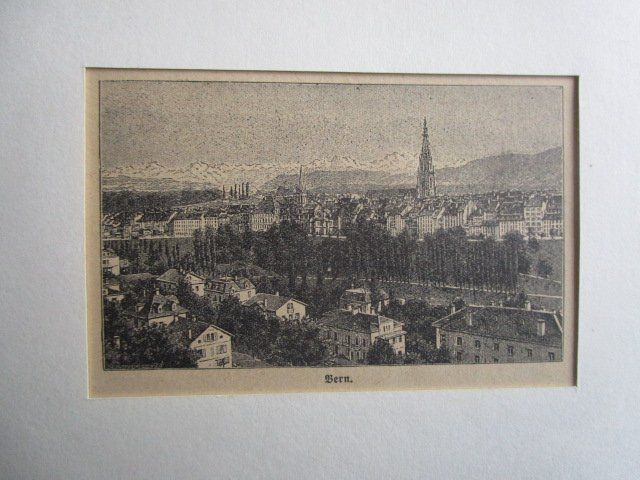 Incisioni: Bern - kleiner Holzstich um 1898 – Usato da Luzern venduto da Horoskop1 1