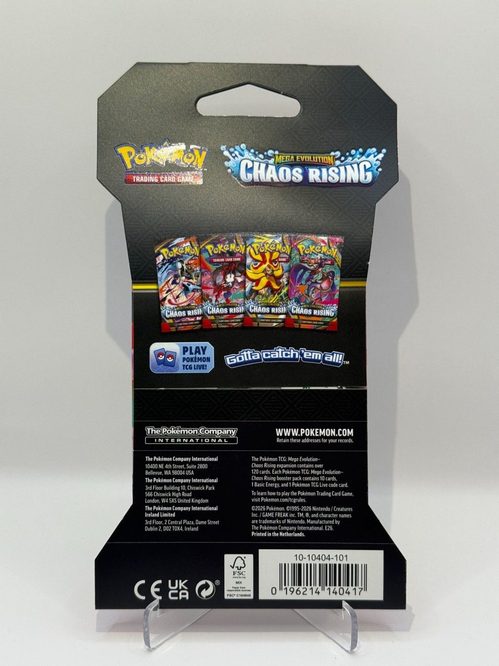 Karten: Chaos Rising Booster Pack EN / Sealed Pokémon Mega Evolution – Neu und originalverpackt aus Gränichen von zamZONE 2