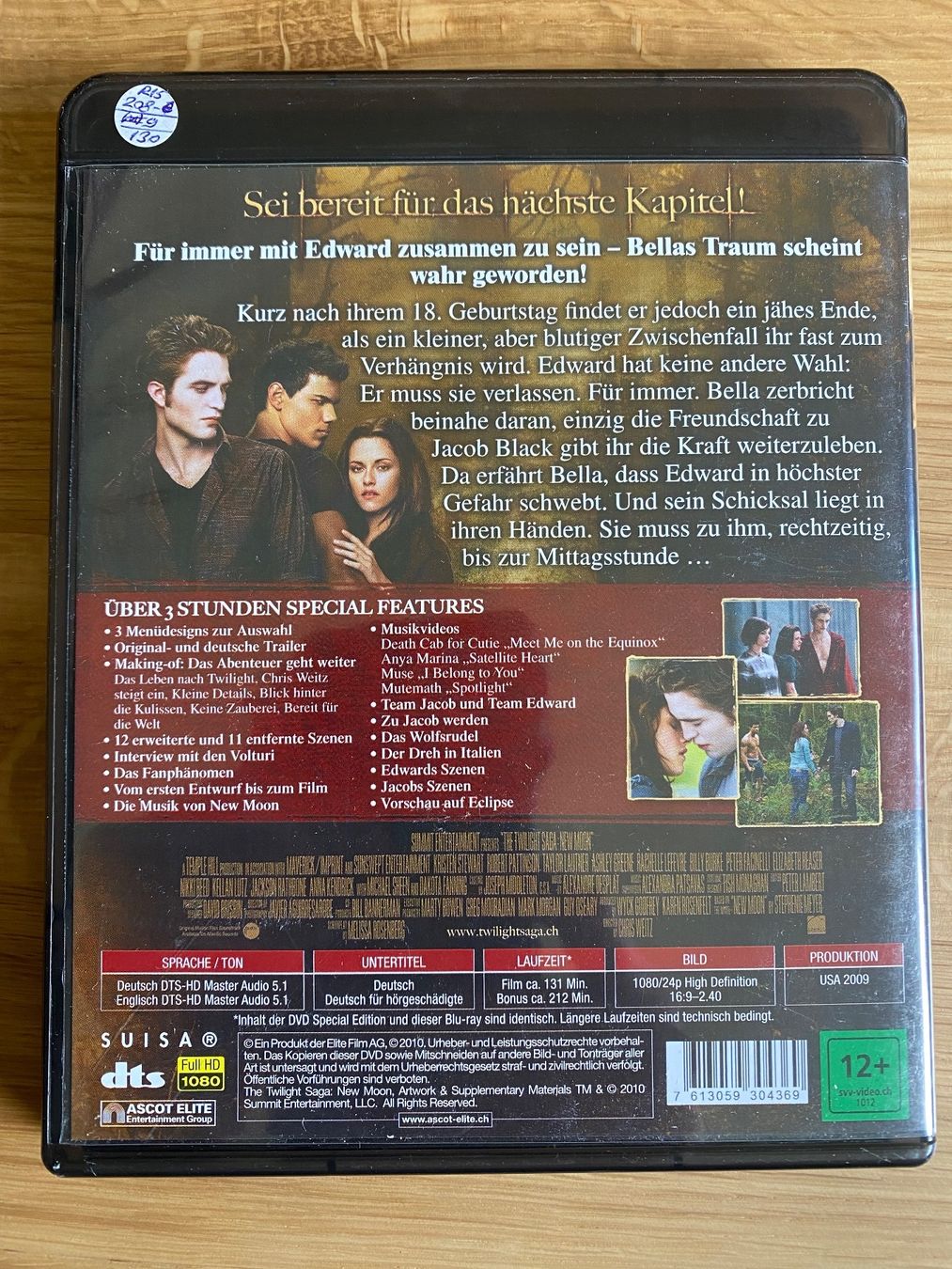 Tutti i DVDs: DVD TWILIGHT SAGA NEW MOON DEUTSCH / ENGLISCH – Usato da chiasso venduto da Wulli 1
