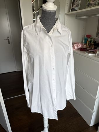Hemdbluse weiss Marke Pieces Grösser M