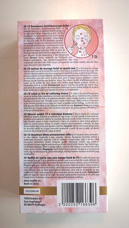 Cura del viso: Facial Roller aus echtem Rosenquarz – Nuovo e nell'imballaggio originale da Burgistein venduto da LaLUZdelFARO 1