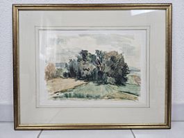 Gemälde/Aquarell - (Ernest) "E. Voegeli" 1900-88 "Sommertag"